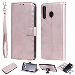 Solid Color Horizontal Flip Protective Case with Holder & Card Slots & Wallet & Photo Frame & Lanyard, For Galaxy M10, For Galaxy M20, For Galaxy M30, For Galaxy Note 10+, For Galaxy Note 10