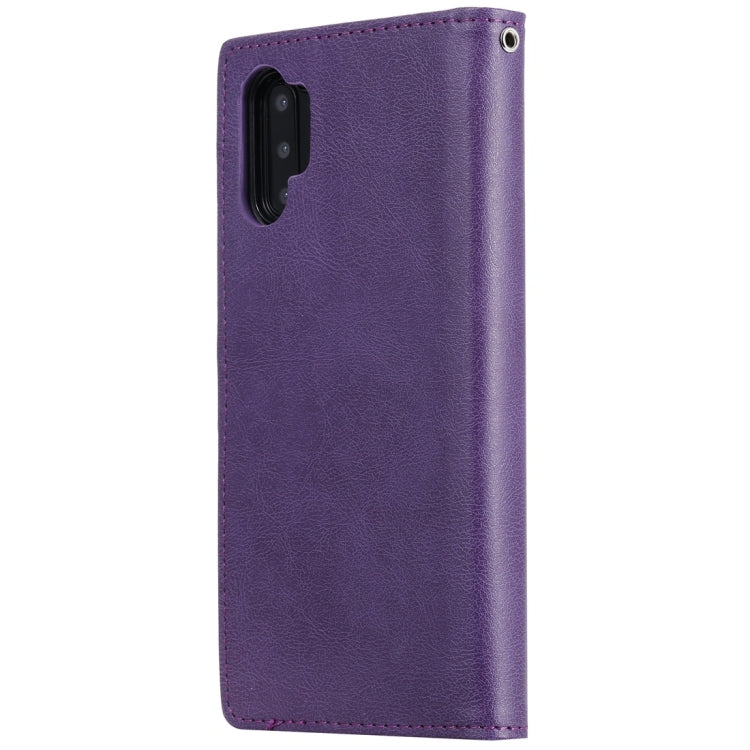 Einfarbige horizontale Flip-Schutzhülle mit Halterung &amp; Kartenfächern &amp; Geldbörse &amp; Bilderrahmen &amp; Schlüsselband, für Galaxy M10, für Galaxy M20, für Galaxy M30, für Galaxy Note 10+, für Galaxy Note 10