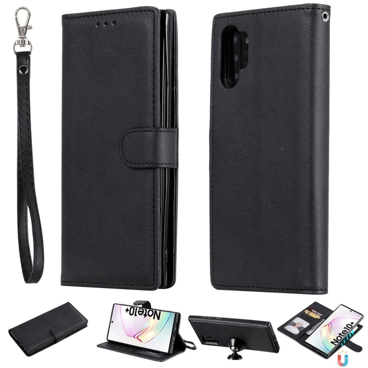 Einfarbige horizontale Flip-Schutzhülle mit Halterung &amp; Kartenfächern &amp; Geldbörse &amp; Bilderrahmen &amp; Schlüsselband, für Galaxy M10, für Galaxy M20, für Galaxy M30, für Galaxy Note 10+, für Galaxy Note 10