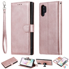 Solid Color Horizontal Flip Protective Case with Holder & Card Slots & Wallet & Photo Frame & Lanyard, For Galaxy M10, For Galaxy M20, For Galaxy M30, For Galaxy Note 10+, For Galaxy Note 10