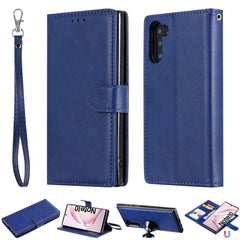 Solid Color Horizontal Flip Protective Case with Holder & Card Slots & Wallet & Photo Frame & Lanyard, For Galaxy M10, For Galaxy M20, For Galaxy M30, For Galaxy Note 10+, For Galaxy Note 10