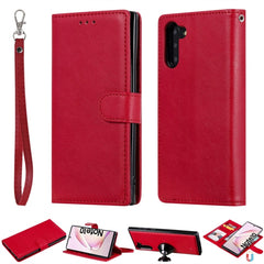 Solid Color Horizontal Flip Protective Case with Holder & Card Slots & Wallet & Photo Frame & Lanyard, For Galaxy M10, For Galaxy M20, For Galaxy M30, For Galaxy Note 10+, For Galaxy Note 10