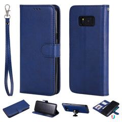 Solid Color Horizontal Flip Protective Case with Holder & Card Slots & Wallet & Photo Frame & Lanyard, For Galaxy S8, For Galaxy S8+, For Galaxy S9, For Galaxy S9+, For Galaxy S10 5G