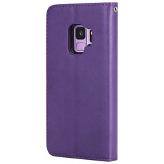 Einfarbige horizontale Flip-Schutzhülle mit Halterung &amp; Kartenfächern &amp; Geldbörse &amp; Bilderrahmen &amp; Trageband, für Galaxy S8, für Galaxy S8+, für Galaxy S9, für Galaxy S9+, für Galaxy S10 5G
