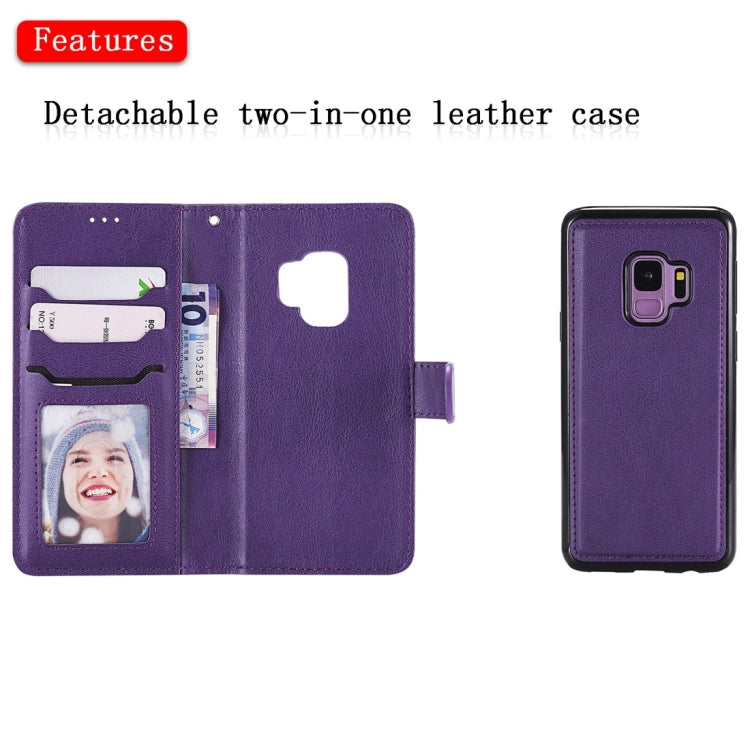Einfarbige horizontale Flip-Schutzhülle mit Halterung &amp; Kartenfächern &amp; Geldbörse &amp; Bilderrahmen &amp; Trageband, für Galaxy S8, für Galaxy S8+, für Galaxy S9, für Galaxy S9+, für Galaxy S10 5G