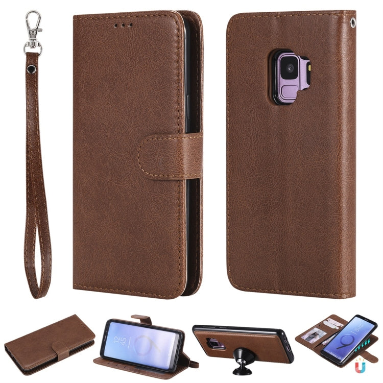 Einfarbige horizontale Flip-Schutzhülle mit Halterung &amp; Kartenfächern &amp; Geldbörse &amp; Bilderrahmen &amp; Trageband, für Galaxy S8, für Galaxy S8+, für Galaxy S9, für Galaxy S9+, für Galaxy S10 5G