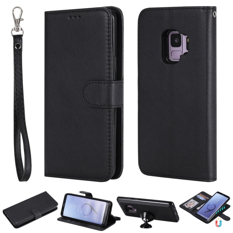 Einfarbige horizontale Flip-Schutzhülle mit Halterung &amp; Kartenfächern &amp; Geldbörse &amp; Bilderrahmen &amp; Trageband, für Galaxy S8, für Galaxy S8+, für Galaxy S9, für Galaxy S9+, für Galaxy S10 5G