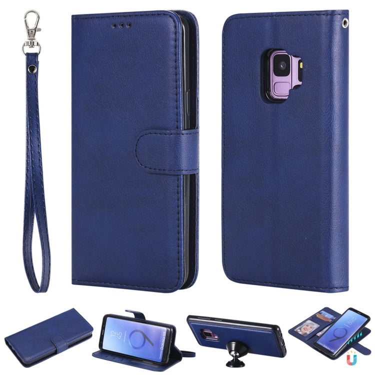 Einfarbige horizontale Flip-Schutzhülle mit Halterung &amp; Kartenfächern &amp; Geldbörse &amp; Bilderrahmen &amp; Trageband, für Galaxy S8, für Galaxy S8+, für Galaxy S9, für Galaxy S9+, für Galaxy S10 5G