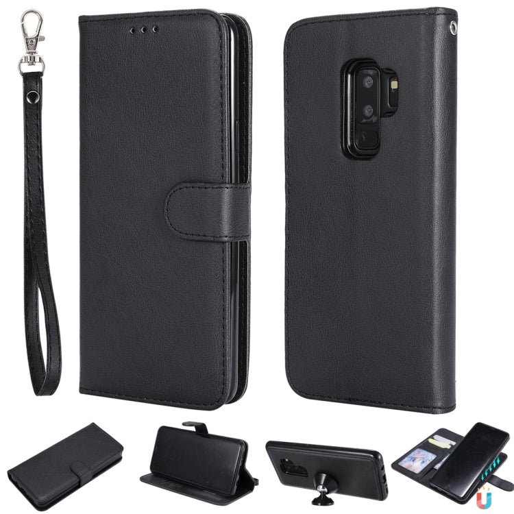 Einfarbige horizontale Flip-Schutzhülle mit Halterung &amp; Kartenfächern &amp; Geldbörse &amp; Bilderrahmen &amp; Trageband, für Galaxy S8, für Galaxy S8+, für Galaxy S9, für Galaxy S9+, für Galaxy S10 5G