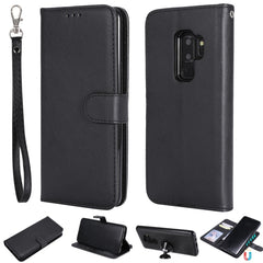 Solid Color Horizontal Flip Protective Case with Holder & Card Slots & Wallet & Photo Frame & Lanyard, For Galaxy S8, For Galaxy S8+, For Galaxy S9, For Galaxy S9+, For Galaxy S10 5G