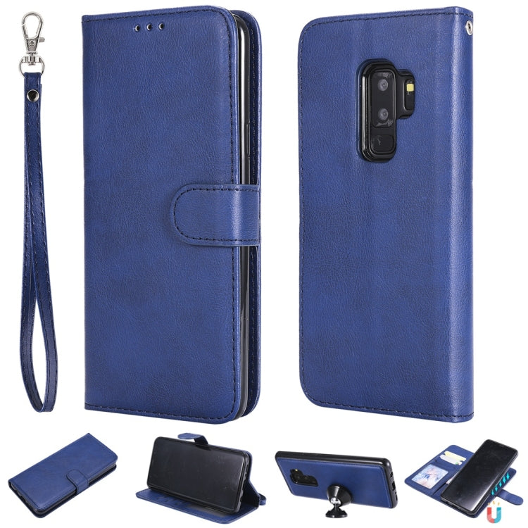 Einfarbige horizontale Flip-Schutzhülle mit Halterung &amp; Kartenfächern &amp; Geldbörse &amp; Bilderrahmen &amp; Trageband, für Galaxy S8, für Galaxy S8+, für Galaxy S9, für Galaxy S9+, für Galaxy S10 5G