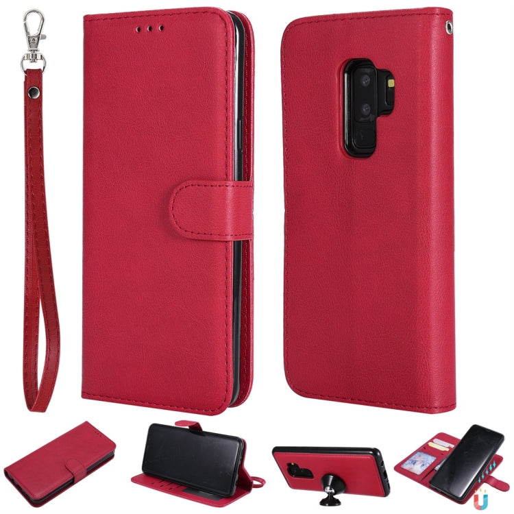 Einfarbige horizontale Flip-Schutzhülle mit Halterung &amp; Kartenfächern &amp; Geldbörse &amp; Bilderrahmen &amp; Trageband, für Galaxy S8, für Galaxy S8+, für Galaxy S9, für Galaxy S9+, für Galaxy S10 5G