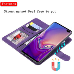 Solid Color Horizontal Flip Protective Case with Holder & Card Slots & Wallet & Photo Frame & Lanyard, For Galaxy S10+, For Galaxy S10, For Galaxy S10e, For Xiaomi Pocophone F1, For Xiaomi Mi 8 Lite