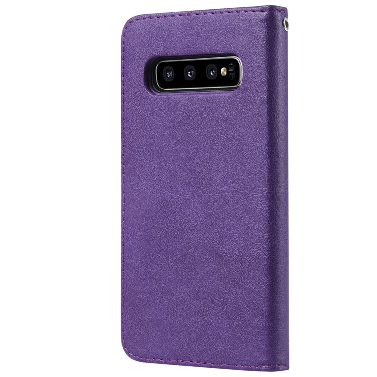 Einfarbige horizontale Flip-Schutzhülle mit Halter &amp; Kartenfächern &amp; Geldbörse &amp; Bilderrahmen &amp; Schlüsselband, für Galaxy S10+, für Galaxy S10, für Galaxy S10e, für Xiaomi Pocophone F1, für Xiaomi Mi 8 Lite