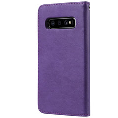 Einfarbige horizontale Flip-Schutzhülle mit Halter &amp; Kartenfächern &amp; Geldbörse &amp; Bilderrahmen &amp; Schlüsselband, für Galaxy S10+, für Galaxy S10, für Galaxy S10e, für Xiaomi Pocophone F1, für Xiaomi Mi 8 Lite