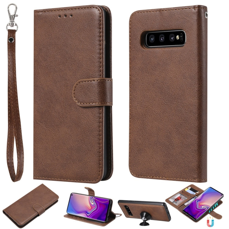 Einfarbige horizontale Flip-Schutzhülle mit Halter &amp; Kartenfächern &amp; Geldbörse &amp; Bilderrahmen &amp; Schlüsselband, für Galaxy S10+, für Galaxy S10, für Galaxy S10e, für Xiaomi Pocophone F1, für Xiaomi Mi 8 Lite