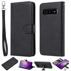 Solid Color Horizontal Flip Protective Case with Holder & Card Slots & Wallet & Photo Frame & Lanyard, For Galaxy S10+, For Galaxy S10, For Galaxy S10e, For Xiaomi Pocophone F1, For Xiaomi Mi 8 Lite