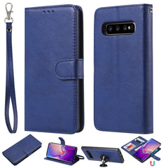 Solid Color Horizontal Flip Protective Case with Holder & Card Slots & Wallet & Photo Frame & Lanyard, For Galaxy S10+, For Galaxy S10, For Galaxy S10e, For Xiaomi Pocophone F1, For Xiaomi Mi 8 Lite