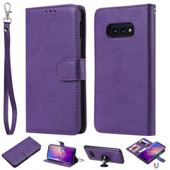 Solid Color Horizontal Flip Protective Case with Holder & Card Slots & Wallet & Photo Frame & Lanyard, For Galaxy S10+, For Galaxy S10, For Galaxy S10e, For Xiaomi Pocophone F1, For Xiaomi Mi 8 Lite