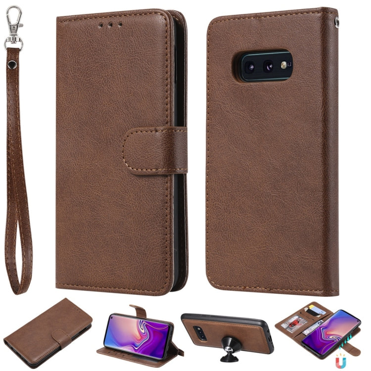 Einfarbige horizontale Flip-Schutzhülle mit Halter &amp; Kartenfächern &amp; Geldbörse &amp; Bilderrahmen &amp; Schlüsselband, für Galaxy S10+, für Galaxy S10, für Galaxy S10e, für Xiaomi Pocophone F1, für Xiaomi Mi 8 Lite