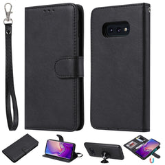 Solid Color Horizontal Flip Protective Case with Holder & Card Slots & Wallet & Photo Frame & Lanyard, For Galaxy S10+, For Galaxy S10, For Galaxy S10e, For Xiaomi Pocophone F1, For Xiaomi Mi 8 Lite