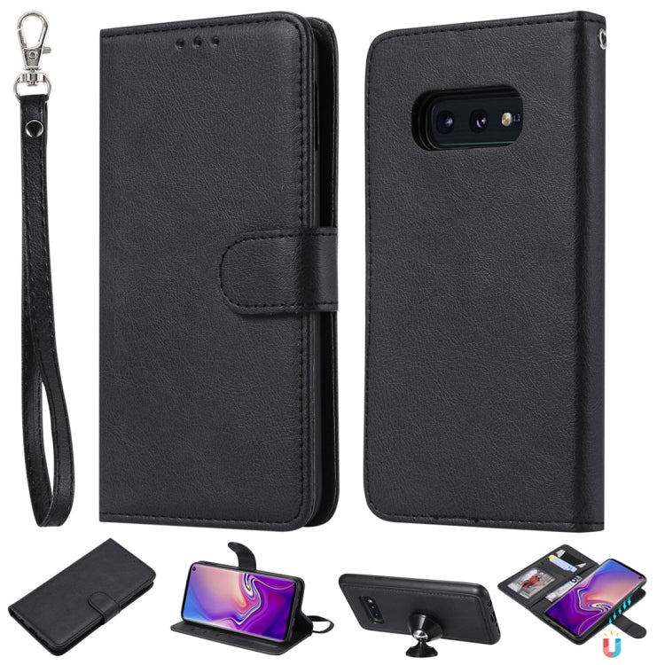 Einfarbige horizontale Flip-Schutzhülle mit Halter &amp; Kartenfächern &amp; Geldbörse &amp; Bilderrahmen &amp; Schlüsselband, für Galaxy S10+, für Galaxy S10, für Galaxy S10e, für Xiaomi Pocophone F1, für Xiaomi Mi 8 Lite