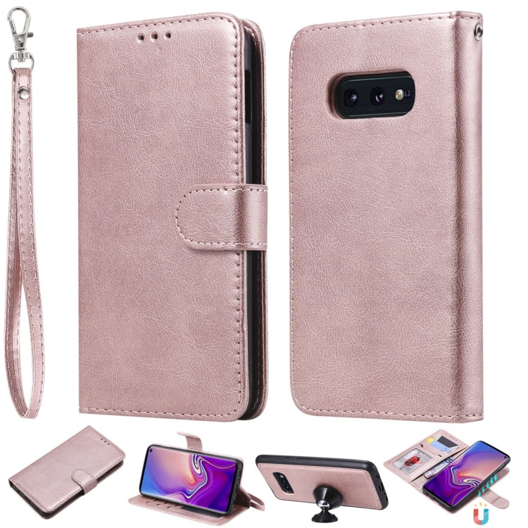 Einfarbige horizontale Flip-Schutzhülle mit Halter &amp; Kartenfächern &amp; Geldbörse &amp; Bilderrahmen &amp; Schlüsselband, für Galaxy S10+, für Galaxy S10, für Galaxy S10e, für Xiaomi Pocophone F1, für Xiaomi Mi 8 Lite