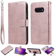 Solid Color Horizontal Flip Protective Case with Holder & Card Slots & Wallet & Photo Frame & Lanyard, For Galaxy S10+, For Galaxy S10, For Galaxy S10e, For Xiaomi Pocophone F1, For Xiaomi Mi 8 Lite