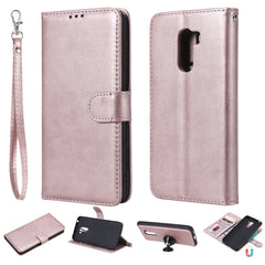 Solid Color Horizontal Flip Protective Case with Holder & Card Slots & Wallet & Photo Frame & Lanyard, For Galaxy S10+, For Galaxy S10, For Galaxy S10e, For Xiaomi Pocophone F1, For Xiaomi Mi 8 Lite