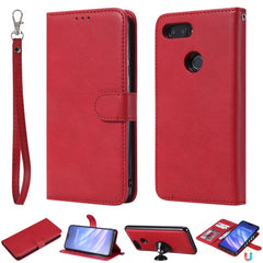 Solid Color Horizontal Flip Protective Case with Holder & Card Slots & Wallet & Photo Frame & Lanyard, For Galaxy S10+, For Galaxy S10, For Galaxy S10e, For Xiaomi Pocophone F1, For Xiaomi Mi 8 Lite