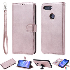 Solid Color Horizontal Flip Protective Case with Holder & Card Slots & Wallet & Photo Frame & Lanyard, For Galaxy S10+, For Galaxy S10, For Galaxy S10e, For Xiaomi Pocophone F1, For Xiaomi Mi 8 Lite