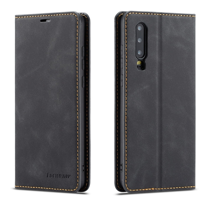 Forwenw Dream Series Oil Edge Strong Magnetism Horizontal Flip Leather Case with Holder & Card Slots & Wallet & Photo Frame, For Huawei P30, For Huawei P30 Lite, For Huawei P30 Pro, For Galaxy A10 / M10, For Galaxy A20, For Galaxy A30
