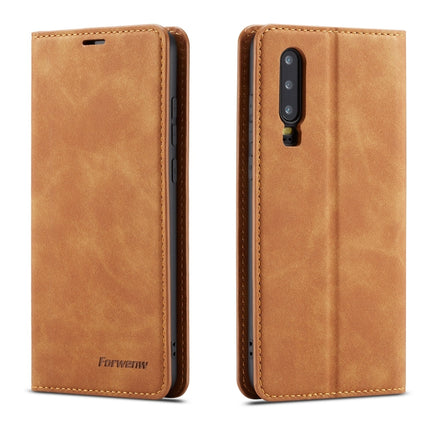Forwenw Dream Series Oil Edge Strong Magnetism Horizontal Flip Leather Case with Holder & Card Slots & Wallet & Photo Frame, For Huawei P30, For Huawei P30 Lite, For Huawei P30 Pro, For Galaxy A10 / M10, For Galaxy A20, For Galaxy A30