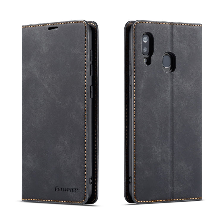 Forwenw Dream Series Oil Edge Strong Magnetism Horizontal Flip Leather Case with Holder & Card Slots & Wallet & Photo Frame, For Huawei P30, For Huawei P30 Lite, For Huawei P30 Pro, For Galaxy A10 / M10, For Galaxy A20, For Galaxy A30