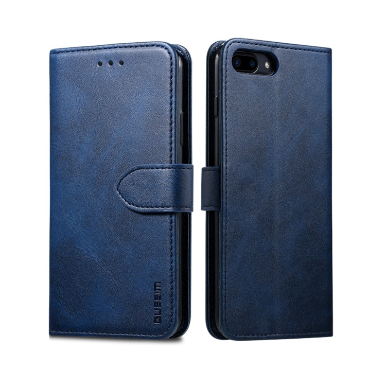 GUSSIM Magnetische horizontale Klapphülle aus Leder mit Halterung &amp; Kartenfächern &amp; Geldbörse, für iPhone 6, für iPhone 6 Plus, für iPhone 8 Plus / 7 Plus, für iPhone 8 / 7, für iPhone XS Max, für iPhone X / XS