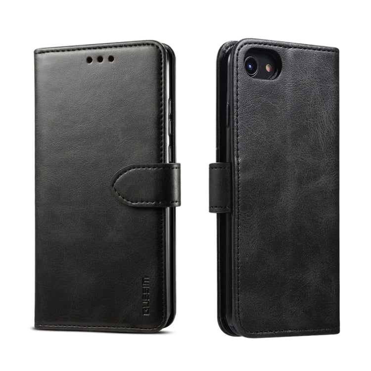 GUSSIM Magnetische horizontale Klapphülle aus Leder mit Halterung &amp; Kartenfächern &amp; Geldbörse, für iPhone 6, für iPhone 6 Plus, für iPhone 8 Plus / 7 Plus, für iPhone 8 / 7, für iPhone XS Max, für iPhone X / XS