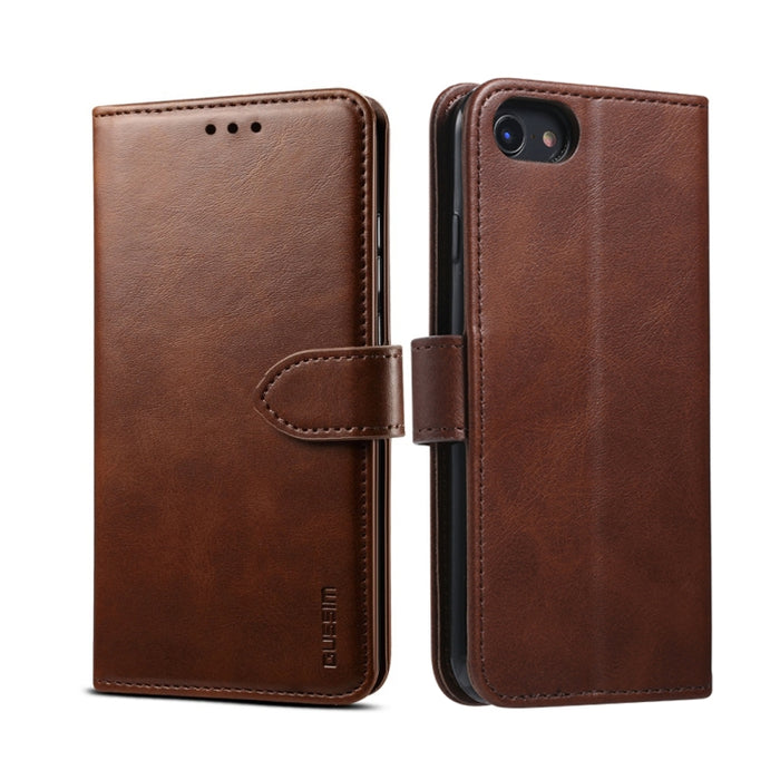 GUSSIM Magnetische horizontale Klapphülle aus Leder mit Halterung &amp; Kartenfächern &amp; Geldbörse, für iPhone 6, für iPhone 6 Plus, für iPhone 8 Plus / 7 Plus, für iPhone 8 / 7, für iPhone XS Max, für iPhone X / XS