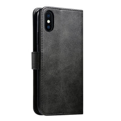 GUSSIM Magnetische horizontale Klapphülle aus Leder mit Halterung &amp; Kartenfächern &amp; Geldbörse, für iPhone XR, für iPhone 11, für iPhone 11 Pro, für iPhone 11 Pro Max