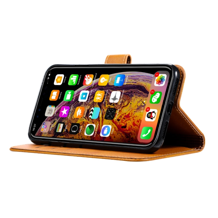 GUSSIM Magnetische horizontale Klapphülle aus Leder mit Halterung &amp; Kartenfächern &amp; Geldbörse, für iPhone XR, für iPhone 11, für iPhone 11 Pro, für iPhone 11 Pro Max
