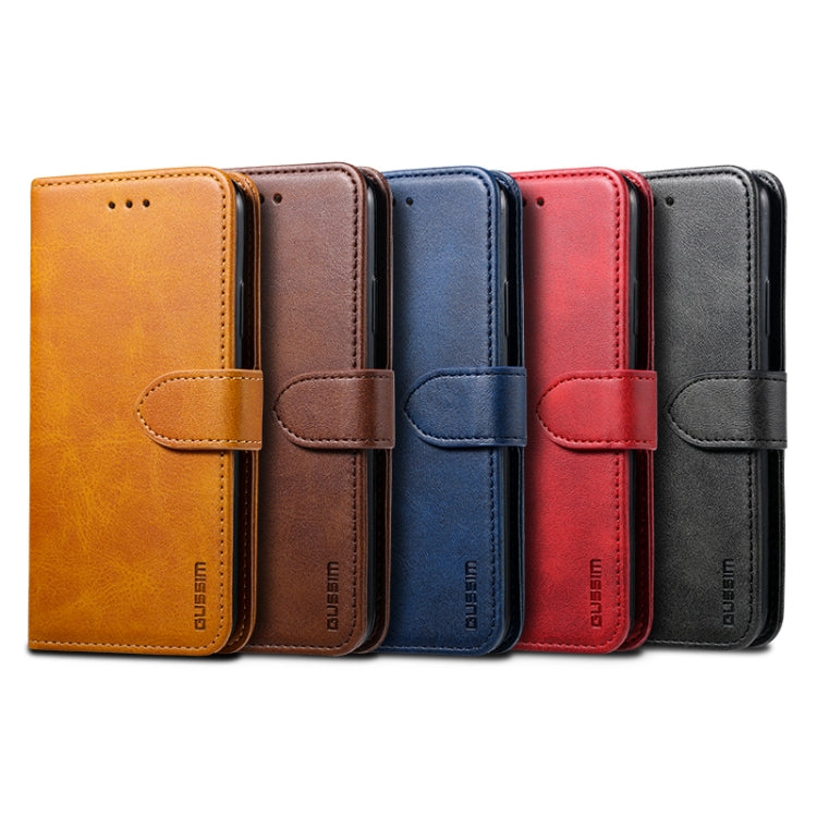 GUSSIM Magnetische horizontale Klapphülle aus Leder mit Halterung &amp; Kartenfächern &amp; Geldbörse, für iPhone XR, für iPhone 11, für iPhone 11 Pro, für iPhone 11 Pro Max
