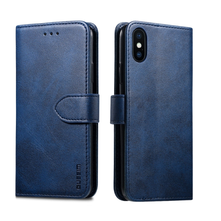 GUSSIM Magnetische horizontale Klapphülle aus Leder mit Halterung &amp; Kartenfächern &amp; Geldbörse, für iPhone XR, für iPhone 11, für iPhone 11 Pro, für iPhone 11 Pro Max