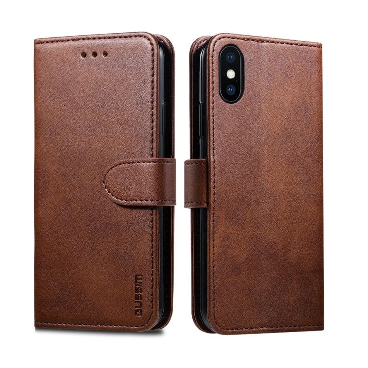 GUSSIM Magnetische horizontale Klapphülle aus Leder mit Halterung &amp; Kartenfächern &amp; Geldbörse, für iPhone XR, für iPhone 11, für iPhone 11 Pro, für iPhone 11 Pro Max
