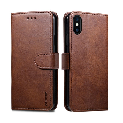 GUSSIM Magnetic Horizontal Flip Leather Case with Holder & Card Slots & & Wallet, For iPhone XS Max, For iPhone X / XS, For iPhone XR, For iPhone 11, For iPhone 11 Pro