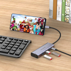 amalink 95123D Type-C / USB-C to HDMI + 3 Ports USB + PD 3.0 Multi-function HUB, 95123D