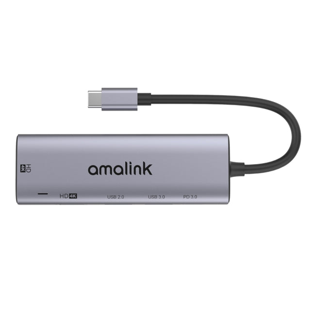 amalink 95126 Type-C / USB-C to Dual HDMI + 2 Ports USB + PD 3.0 Multi-function HUB, 95126