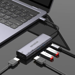 amalink 95126 Type-C / USB-C to Dual HDMI + 2 Ports USB + PD 3.0 Multi-function HUB, 95126