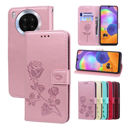 Rose Embossed Leather Phone Case, For Honor 50 Lite, For Honor 50, For Xiaomi 11T, For Xiaomi Redmi Note 11T 5G / Poco M4 Pro 5G