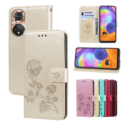 Rose Embossed Leather Phone Case, For Honor 50 Lite, For Honor 50, For Xiaomi 11T, For Xiaomi Redmi Note 11T 5G / Poco M4 Pro 5G