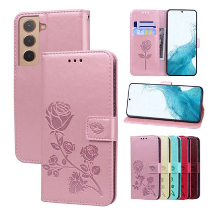 Rose Embossed Leather Phone Case, For Samsung Galaxy M52 5G, For Samsung Galaxy S22 5G, For Samsung Galaxy S22+ 5G, For Samsung Galaxy S22 Ultra 5G
