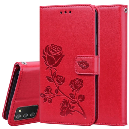 Rose Embossed Leather Phone Case, For Samsung Galaxy A02s